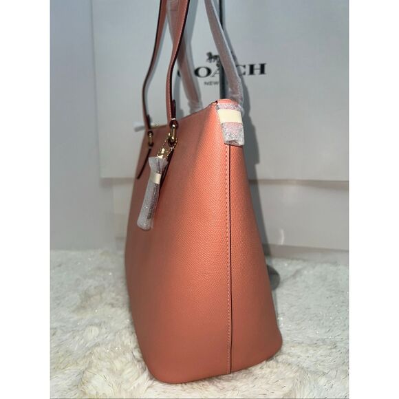 🔥🎁NWT! Coach Gallery Tote Handbag Light/Coral CH285 Msrp:$378.00 - Picture 8 of 12